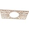 Ekena Millwork Hoover Wood Fretwork Pierced Ceiling Medallion, Alder, 34"W x 17"H x 12 5/8"ID x 1/4"T CMWP34X17X0250HOAL - alternate 4